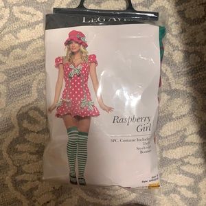 Let Avenue raspberry girl 3 piece costume